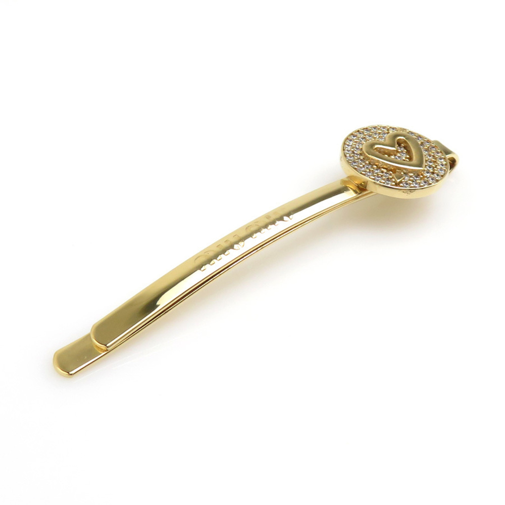 Miu Miu Miu hair clip, metal, gold, women's, r11255a